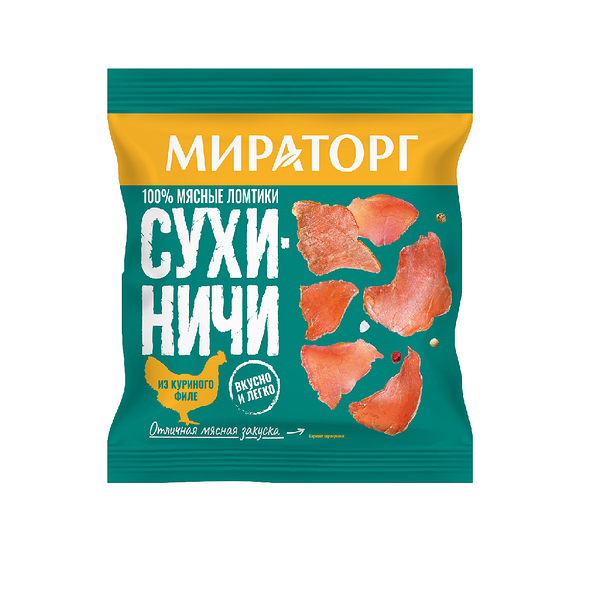 Снеки из куриного филе Сухиничи 40г Мираторг