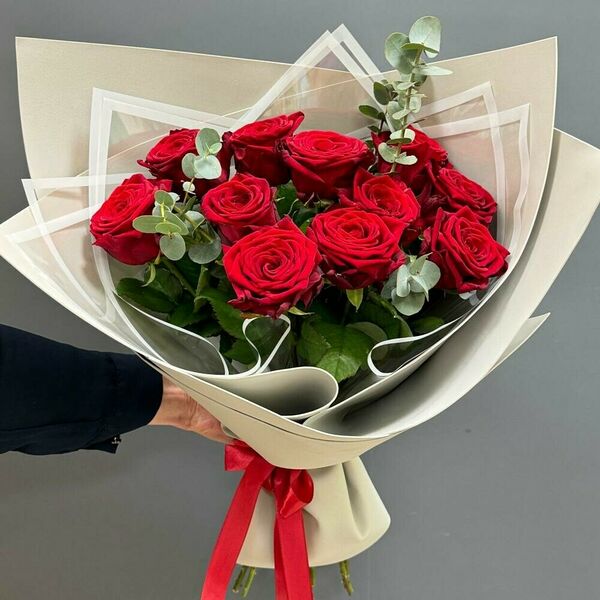 Букет розы/ Роза/ эвкалипт