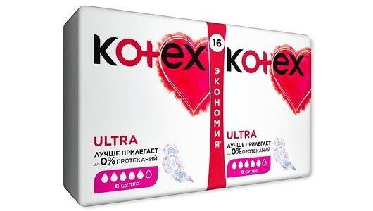 Kotex Прокладки гигиенические Ultra Супер сетчатые 16 шт