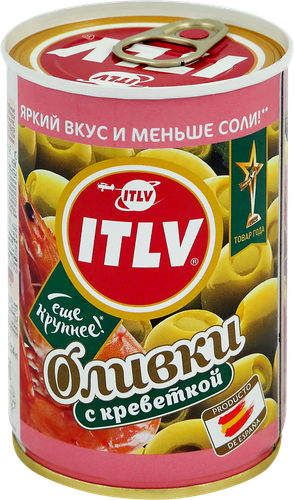

Оливки ITLV с креветками 300 г