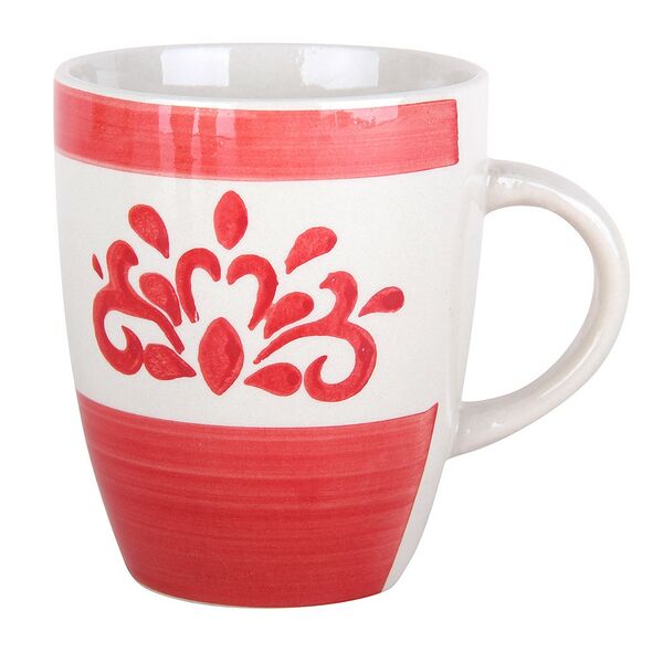 Кружка Дамаск, 360 мл, бочка, керамика, бордовый