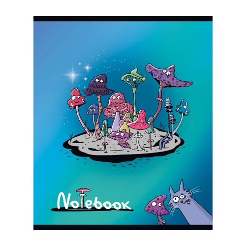 

Тетрадь ПЗБМ Грибы на скрепке матовая ламинация клетка А5 48 листов 1 шт. дизайн в ассортименте