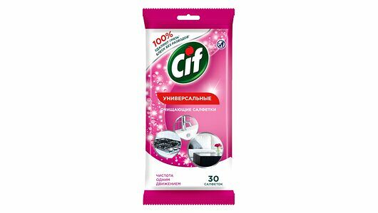 Влажные салфетки для очищения поверхностей Cif 30 шт