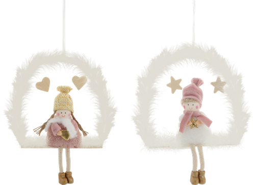 

Украшение елочное Homeclub Девочка на качелях 20 см Арт. 19C-3330F дизайн в ассортименте