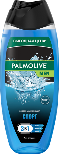 

Гель для душа Palmolive Men мужской Спорт, восстанавливающий 3 в 1 для тела лица и волос 500 мл