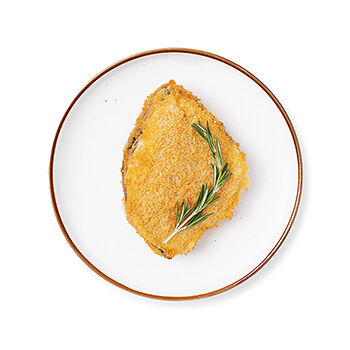 Стейк из зубатки пятнистой жареный