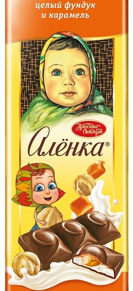 Шоколад Аленка Молочный фундук и карамель 165г