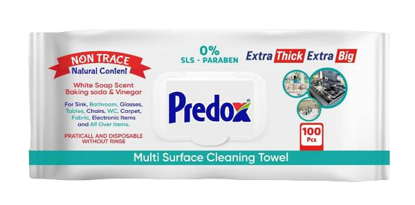 Салфетки влажные Predo для очистки поверхностей, 100 шт