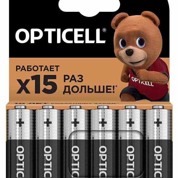 Батарейка АА алкалиновая Opticell Basic, 6 шт.