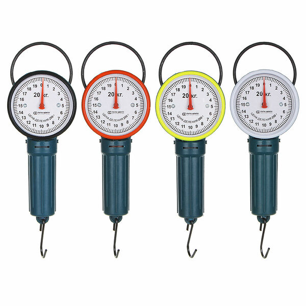 Безмен бытовой механический, нагрузка до 20кг, пластик, 4 цвета, x-220