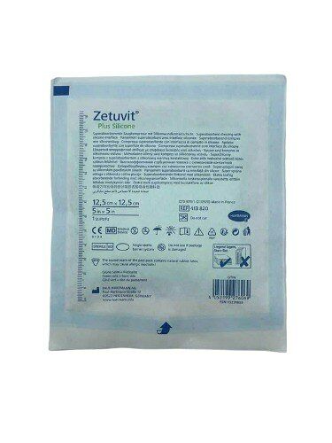 Zetuvit Plus Silicone суперабсорбирующая стерильная 12.5 см х 12.5 см 1 шт