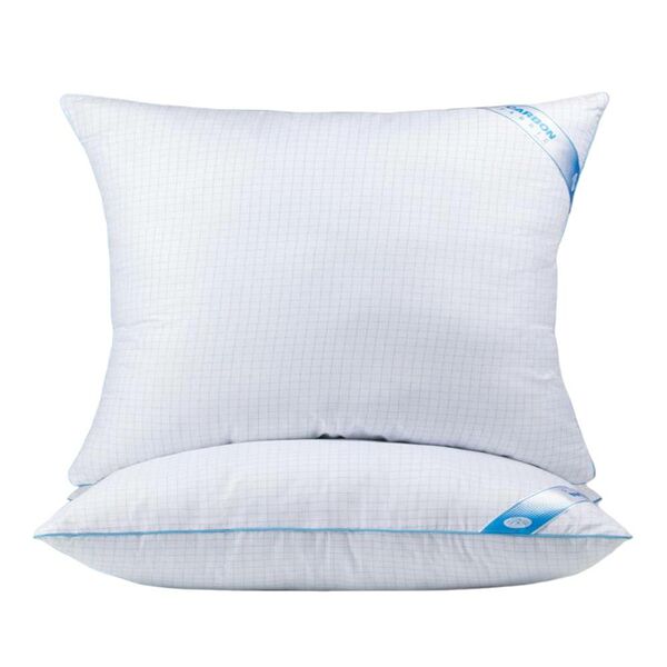 Подушка Эльф Carbon-Relax, 68х68 см, синтетический пух в чехле из микрофибры с карбоновыми нитями