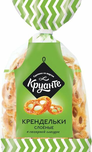 Крендельки Круанте слоеные в сахарной глазури 200г