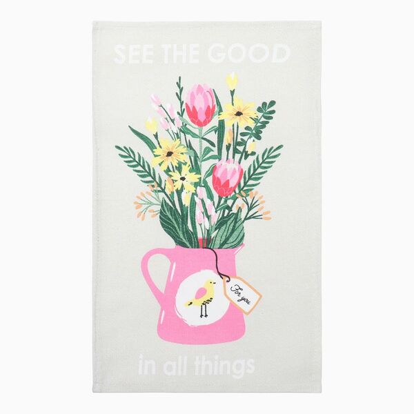 Полотенце кухонное Доляна Красота во всем, 28х46 см, рогожка 160г/м2, хлопок