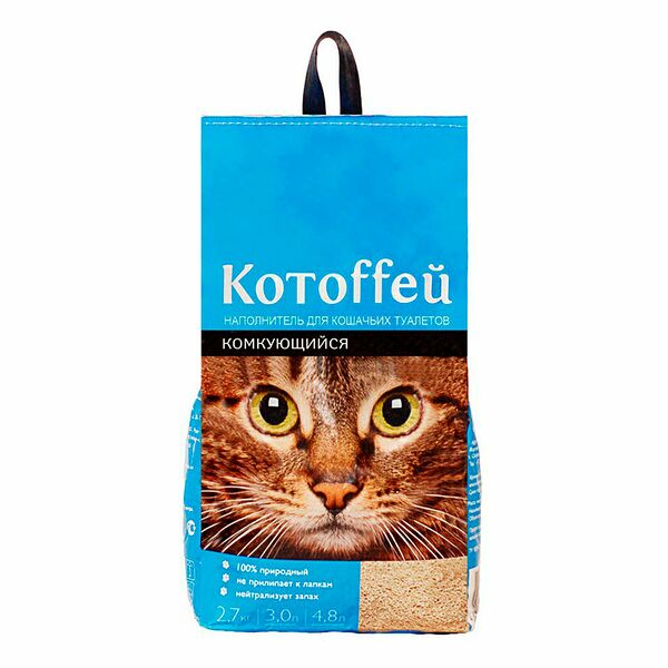 Наполнитель Котоффей 4,8 л комкующий