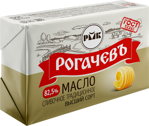 

Масло сливочное Рогачев традиционное 82.5% 180 г