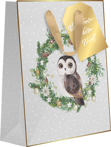 

Пакет подарочный Сказочный лес 22.7 х 18 х 10 см премиум в ассортименте