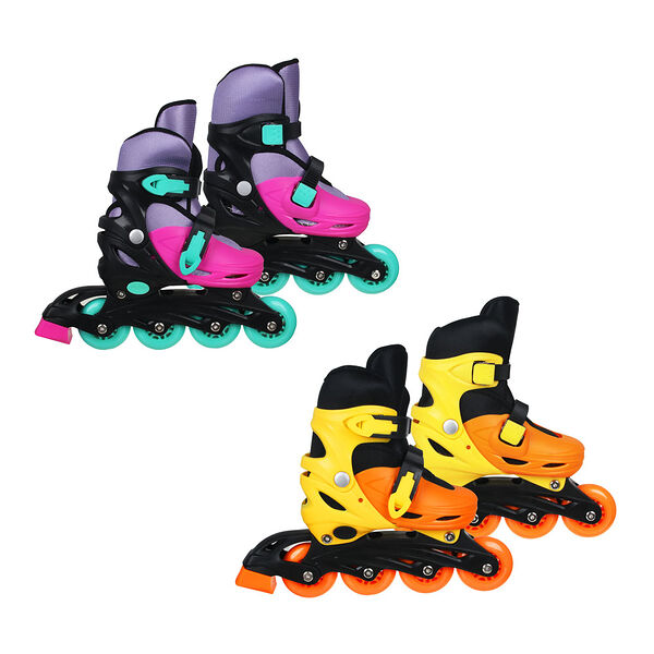 Алиса коньки роликовые s:31-34, раздвижные, 4 колеса пвх, пластик, 2 цвета