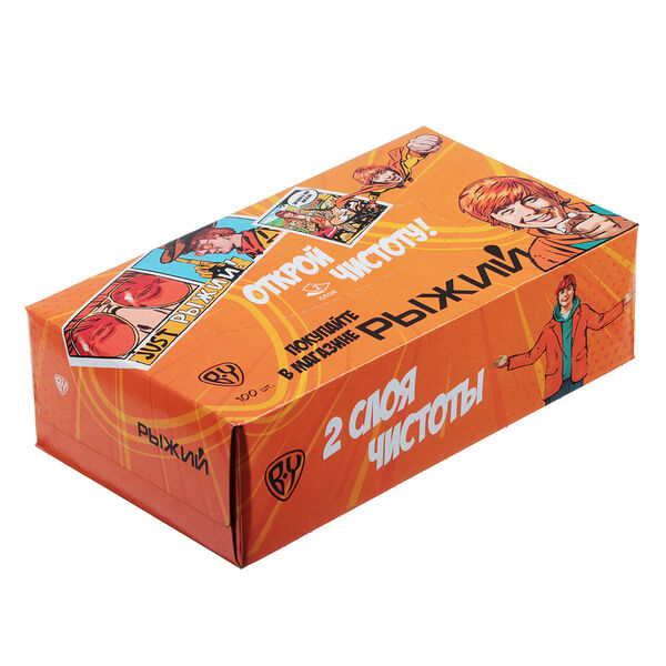 By рыжий салфетки бумажные non-stop в коробке 2сл 100л