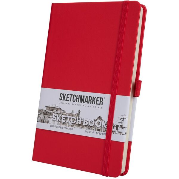 Скетчбук  Sketchmarker  12*12 см  140 г/м2  80л маджента  арт 2314902SM