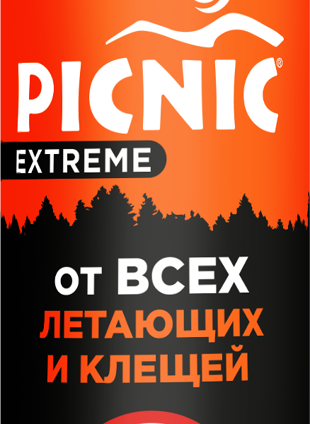 Аэрозоль от всех видов летающих насекомых и клещей 150мл Picnic Extreme