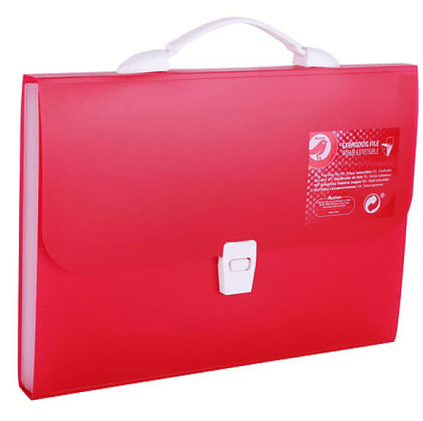 Папка-портфель АШАН Красная птица, 33х27,5х4,3 см