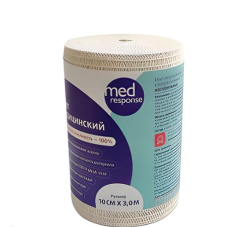 Medresponse бинт медицинский эластичный компрессионный с застежкой средней растяжимости 3 м х 10 см