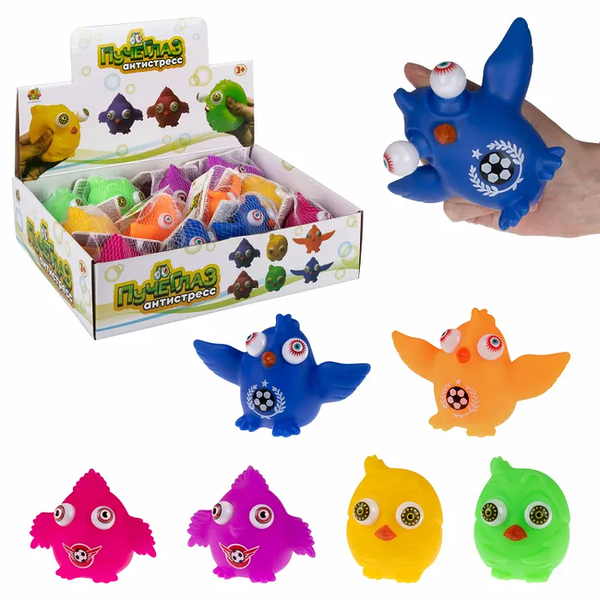 Игрушка антистресс 1Toy Пучеглаз Птицы, 1 шт в ассортименте