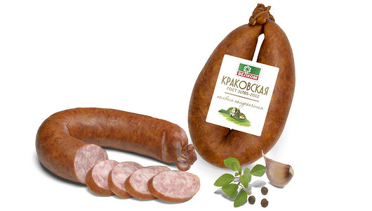 Колбаса полукопчёная Краковская Велком