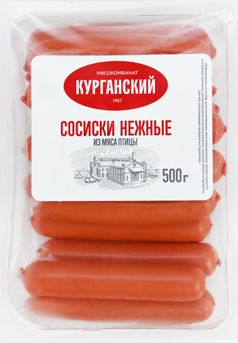 

Сосиски Курганский мясокомбинат Нежные, категория В