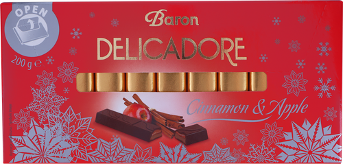 

Шоколад темный Delicadore с начинками со вкусом корицы и яблоко-корица 200 г