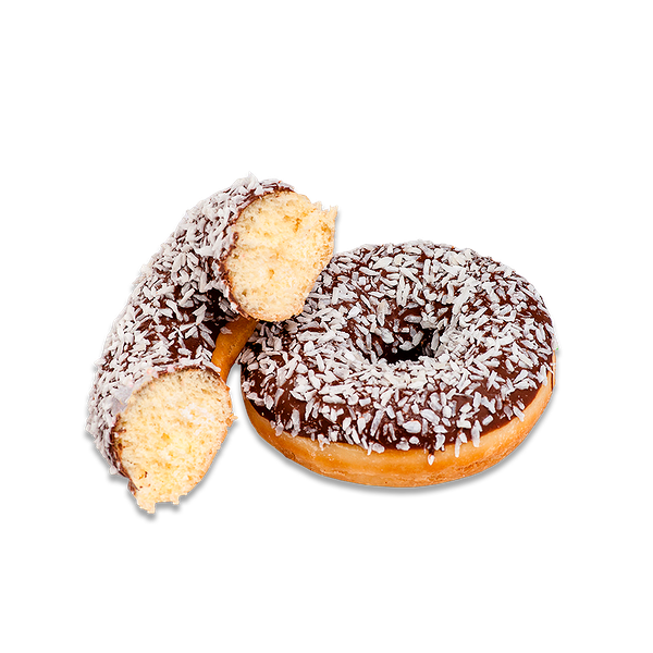 Донат Dooti Donuts кокосовый с шоколадной глазурью и кокосовой посыпкой замороженный 1 шт