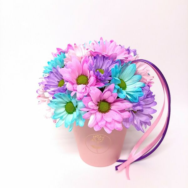 Стаканчик с хризантемой 