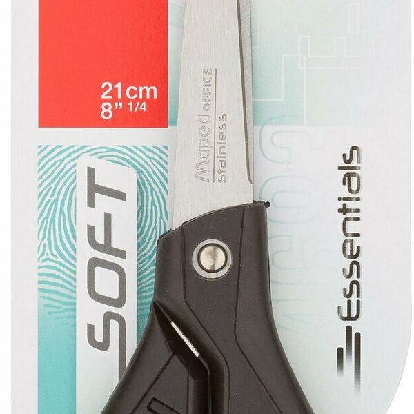 Ножницы Maped ESSENTIALS SOFT 210мм,прорез.асимметрич ручки,черн/син,468310