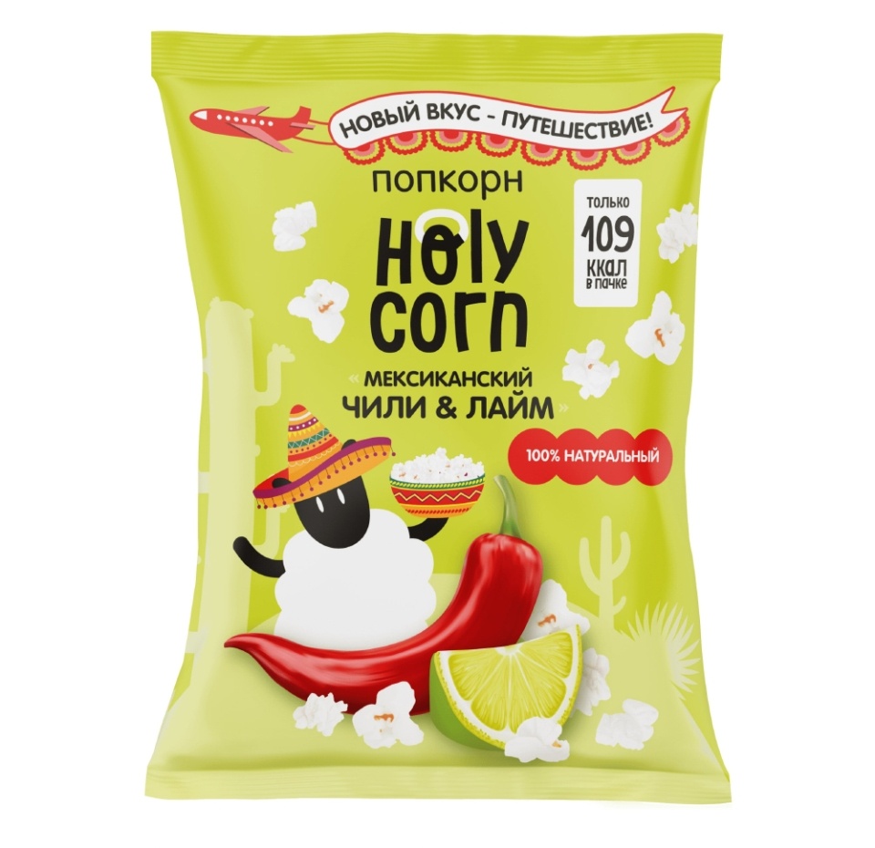 

Попкорн Holy Corn Чили-Лайм 25г