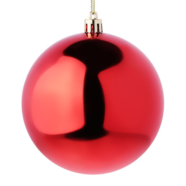 Сноу бум шар 10см пластик, красный