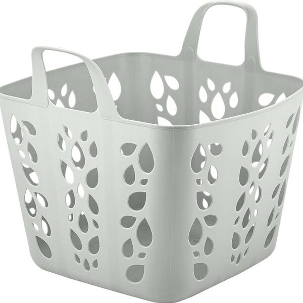 Корзина для игрушек Plast Team Protect Me мягкая серое перышко 25л