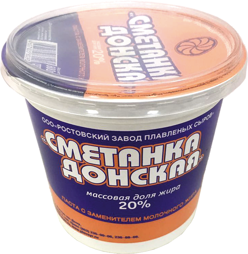 

Продукт сметанный ЗПС РОСТОВСКИЙ Сметанка Донская 20%, с змж, 800г