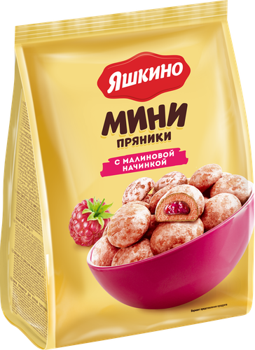 

Пряники Яшкино Мини с малиновой начинкой 300 г