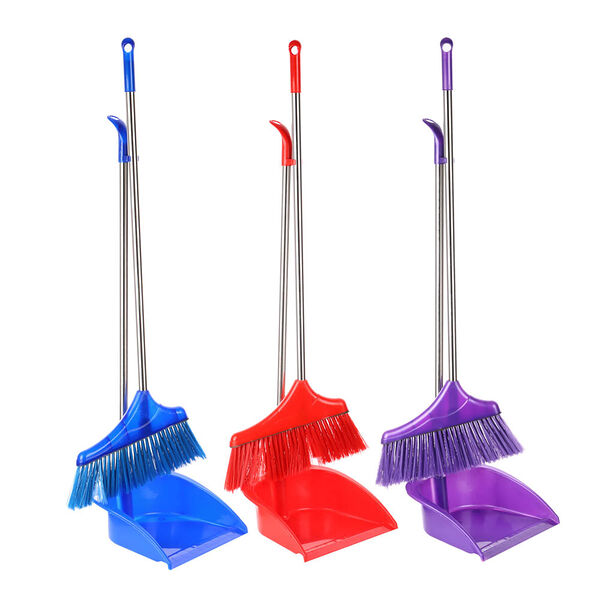 Vetta набор щетка+совок, пластик, металл, 2 ручки, длина 78см, 