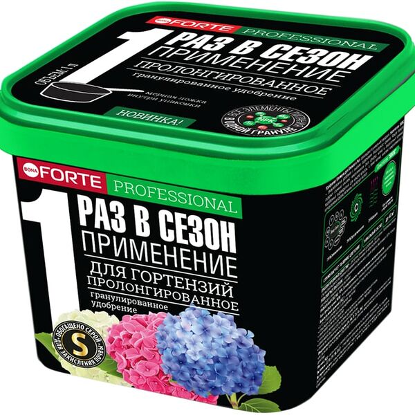 Удобрение Bona Forte пролонгированное для гортензий с биодоступным кремнием 1л
