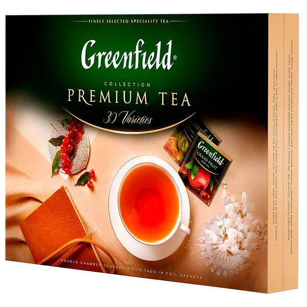 Чай гринфилд 120 пак*2 г подарочный набор ассорти