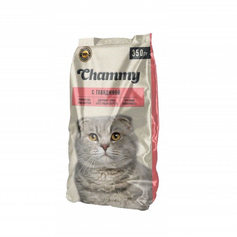 

Сухой корм для кошек Chammy Говядина 350 г