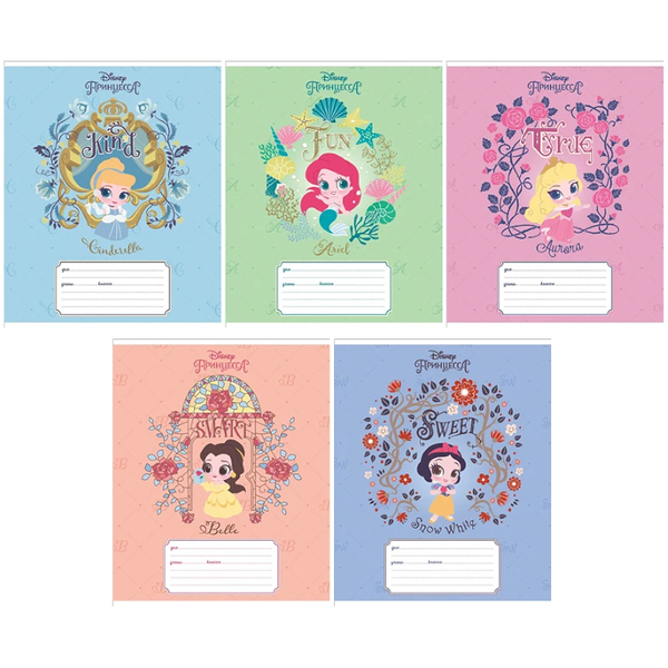 Тетрадь 12л А5 линия серия Принцессы DISNEY 12Т5В2