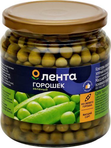 

Горошек зеленый ЛЕНТА, 460г