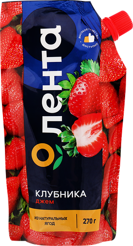 Джем ЛЕНТА клубничный дой-пак 270г