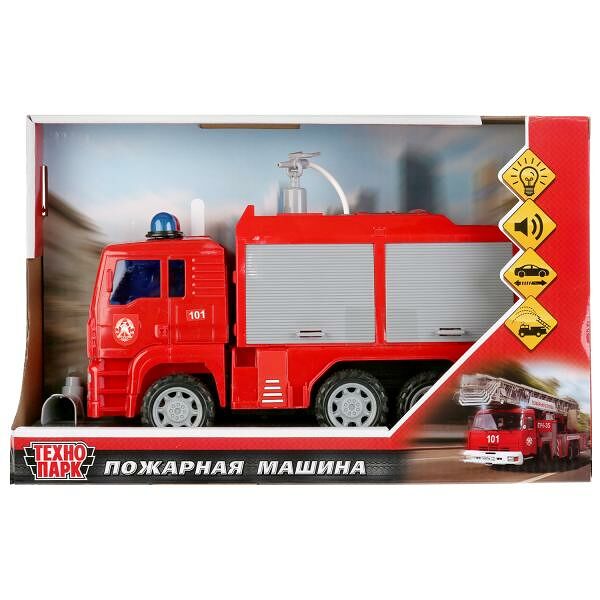 Машина пластик свет-звук ПОЖАРНАЯ МАШИНА 24 см инерц брызг вод