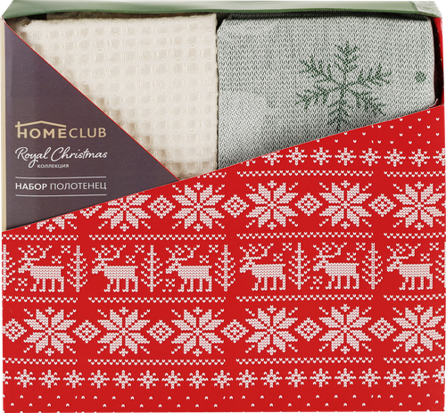 

Полотенце кухонное Homeclub Royal Christmas 40х60 см 2 шт цвет в ассортименте