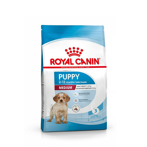 Сухой корм Royal Canin Medium Puppy для щенков средних размеров до 12 месяцев, 3 кг