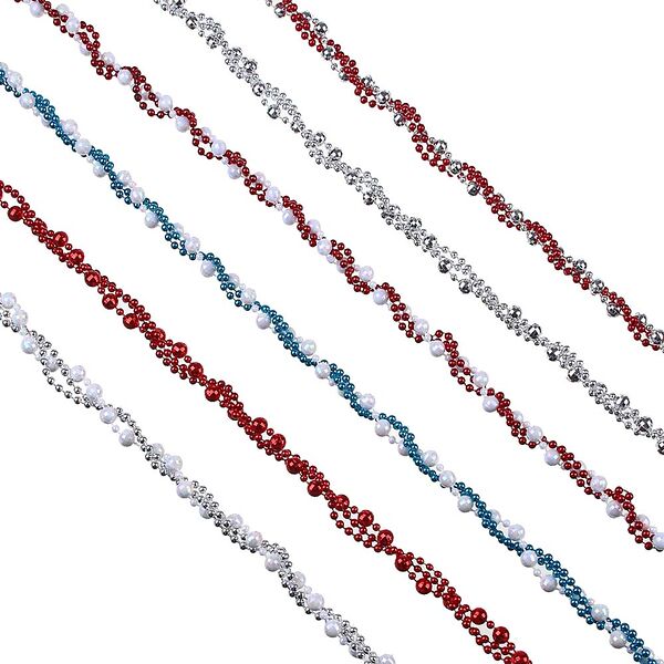 Сноу бум бусы декоративные, 2,7 м, 6 цветов, арт 2